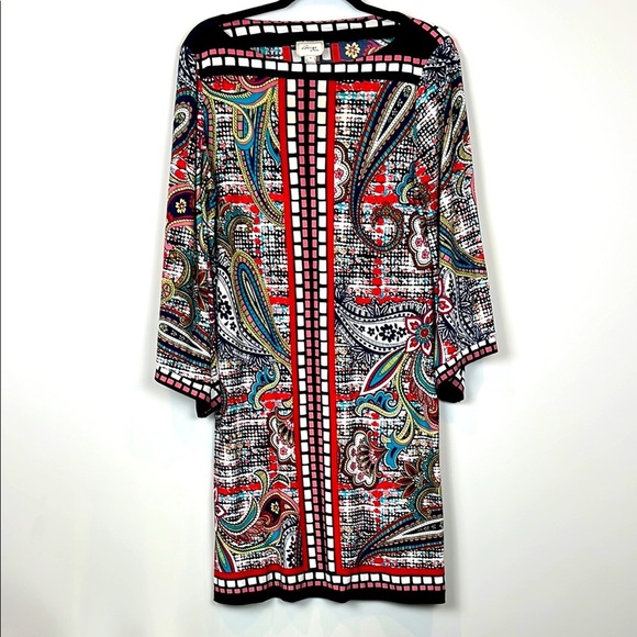 Beige by eci Multicolor Patterned Dress Women's Size 4 - Picture 1 of 10